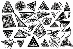 Triangle in the middle of space tattoo idea