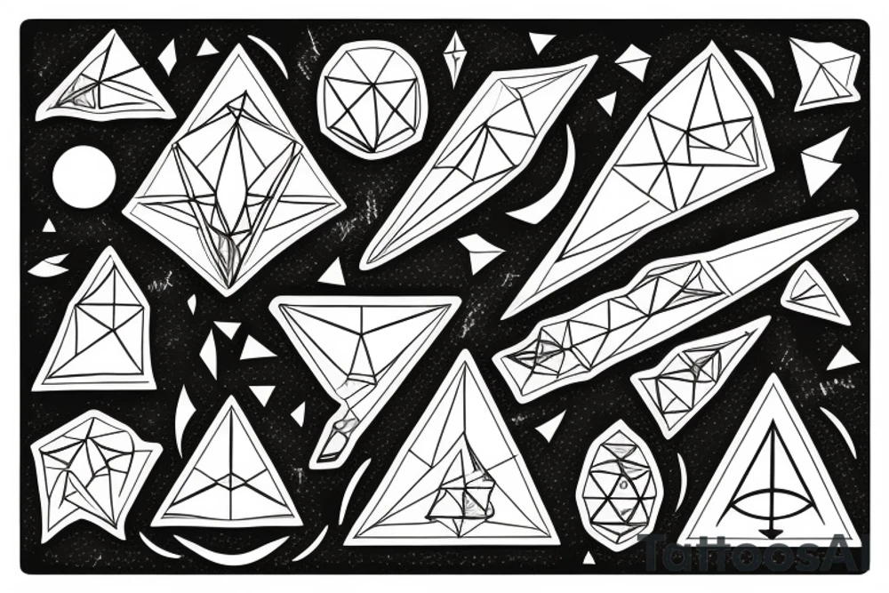 Triangle in the middle of space tattoo idea