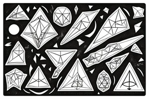 Triangle in the middle of space tattoo idea