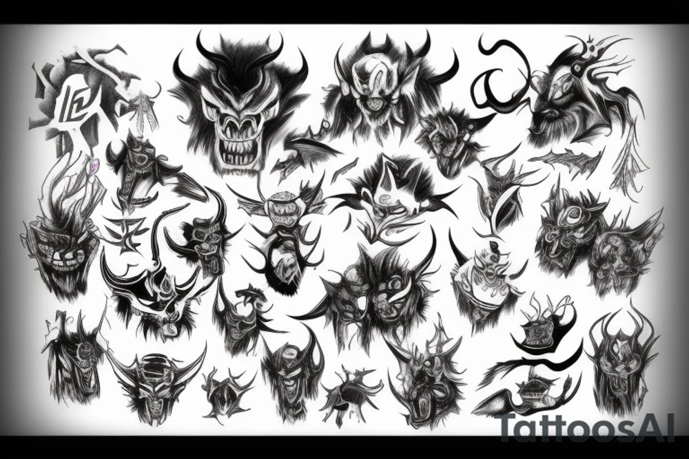 Demon Oni tattoo idea