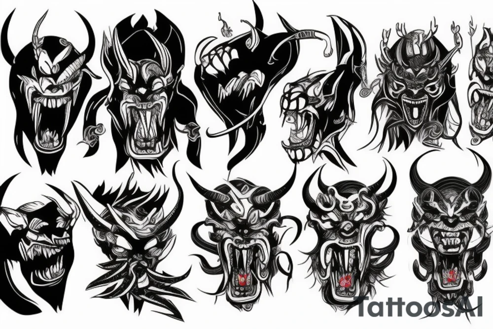 Demon Oni tattoo idea