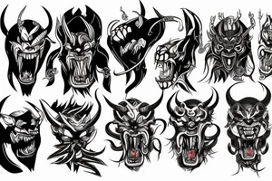 Demon Oni tattoo idea