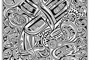 Slavic patterns with the name Oleg tattoo idea