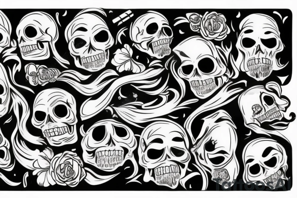 Skull with smoke tattoo idea