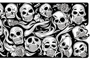 Skull with smoke tattoo idea