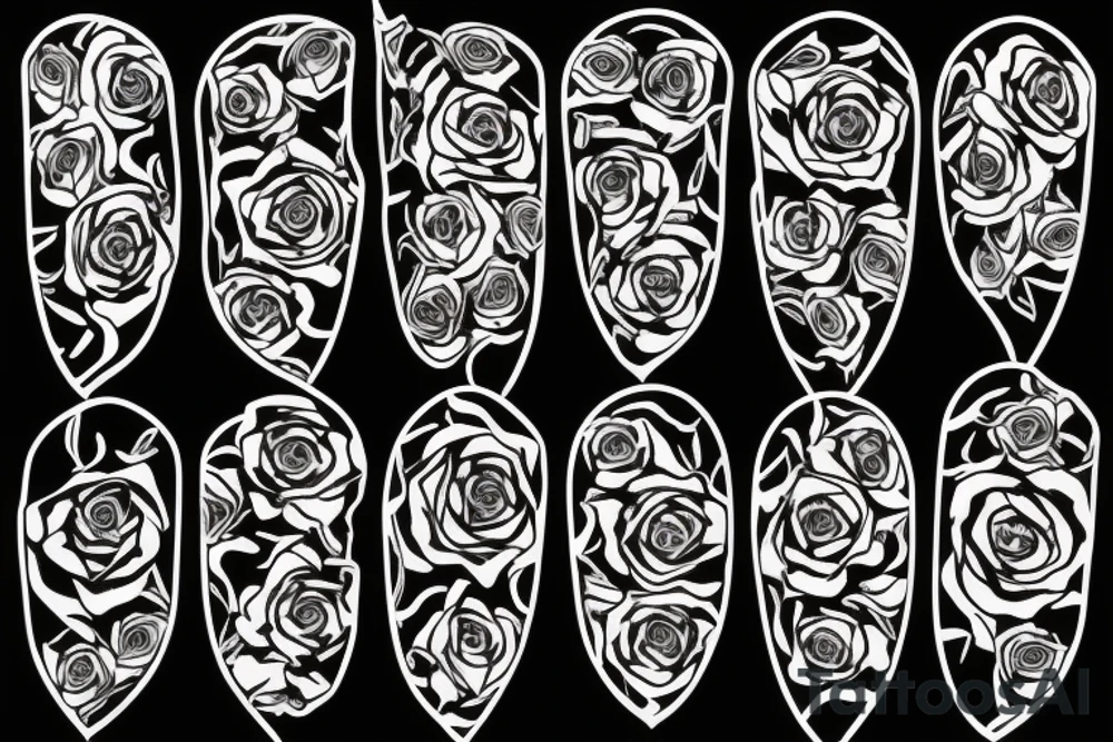 Armenian knife with rose tattoo idea