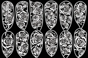 Armenian knife with rose tattoo idea