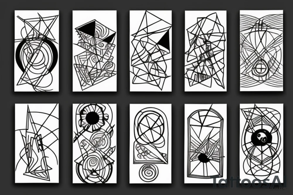 geometric shapes tattoo idea