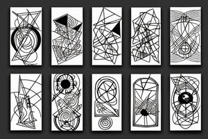 geometric shapes tattoo idea