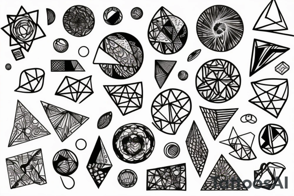 geometric shapes tattoo idea