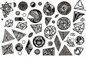 geometric shapes tattoo idea