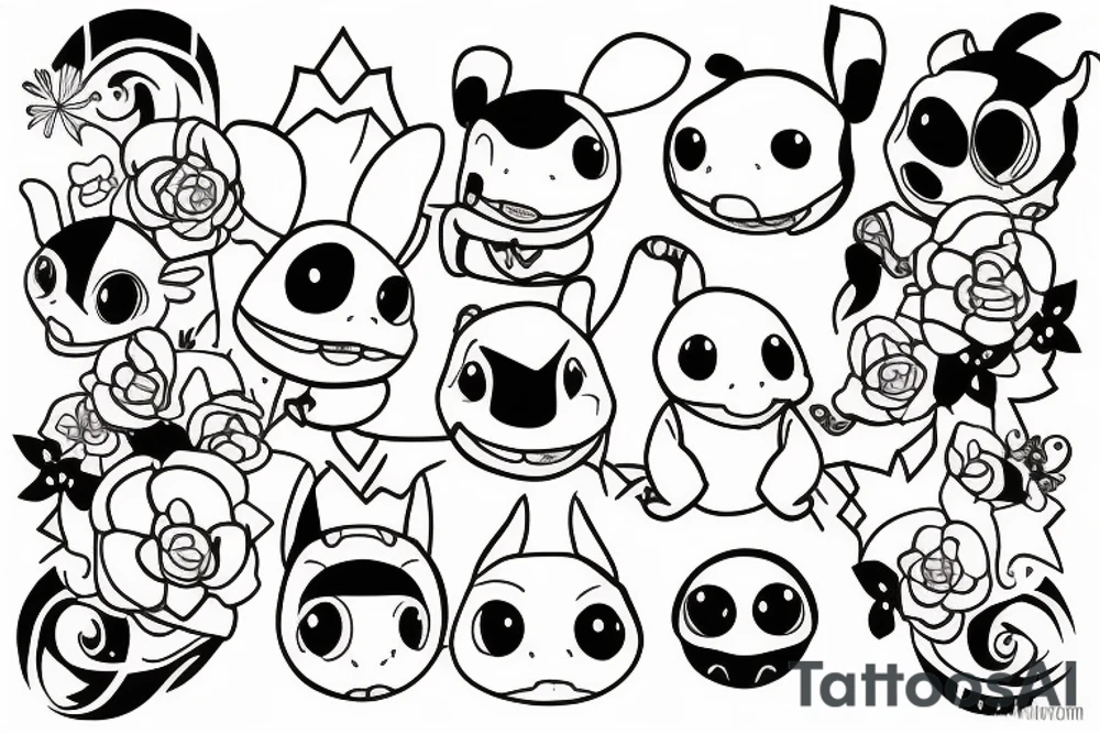 cute stitch tattoo idea