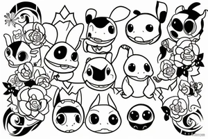 cute stitch tattoo idea