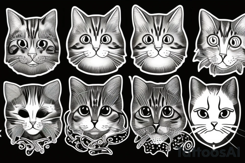 nonhair cat tattoo idea