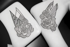 small cute tattoo with mountains tattoo idea