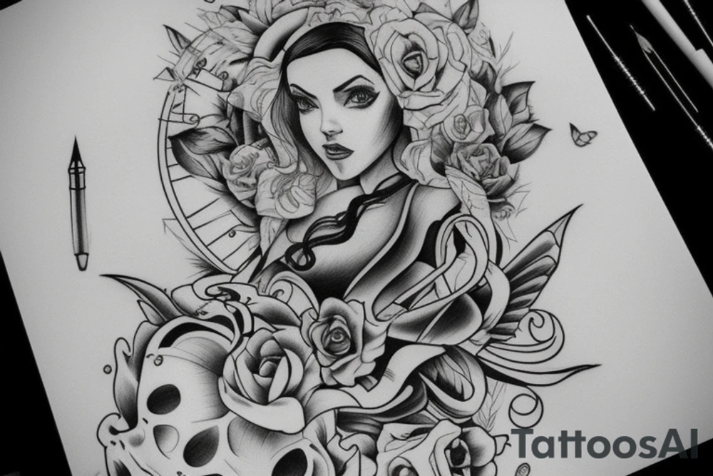 Атом в космосе tattoo idea