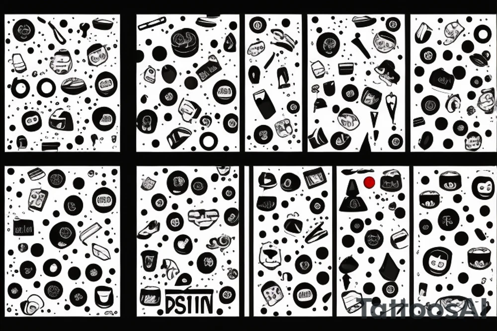 Trash polka tattoo idea