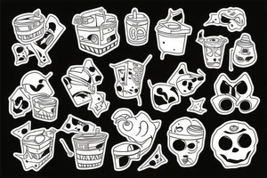 Trash polka tattoo idea