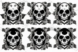 Skull with smoke from mouth tattoo idea