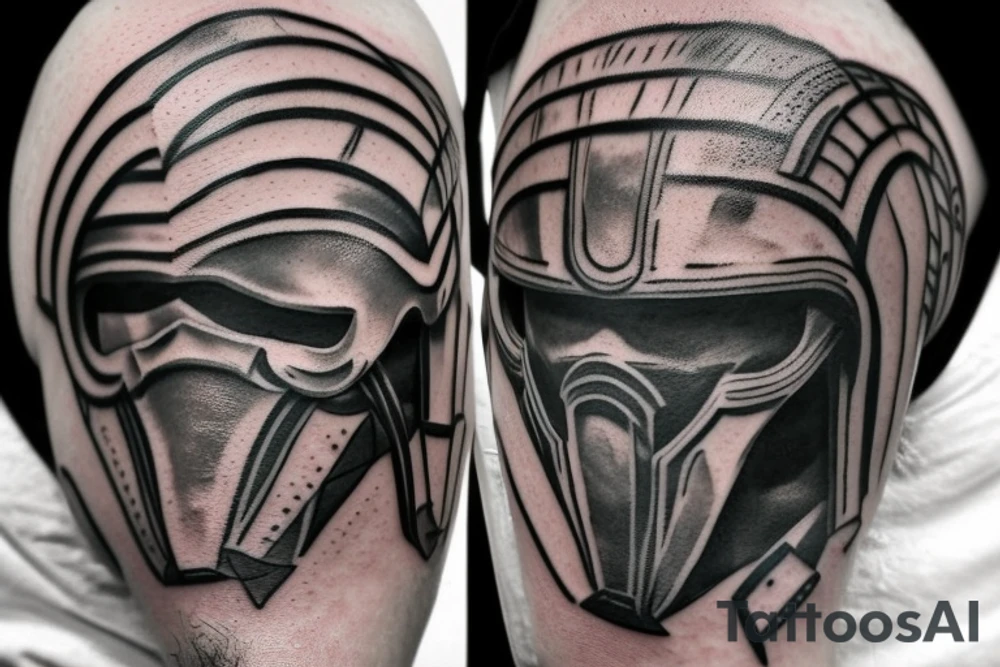 Spartan helmet tattoo idea