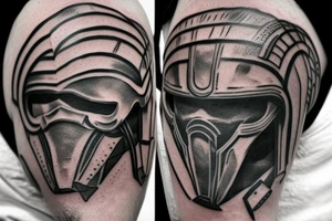 Spartan helmet tattoo idea