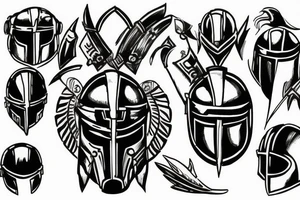 Spartan helmet tattoo idea