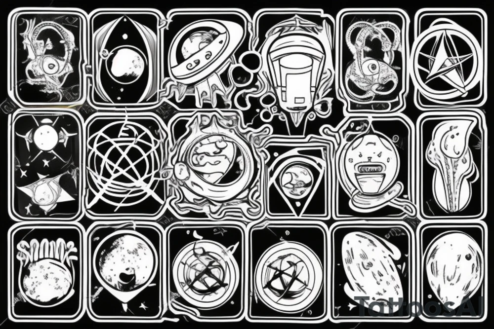 Atom in space tattoo idea