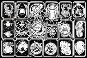 Atom in space tattoo idea
