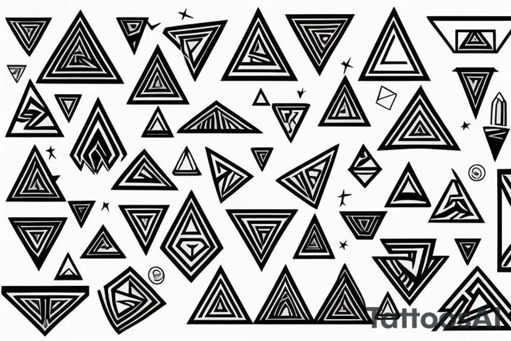 triangles tattoo idea