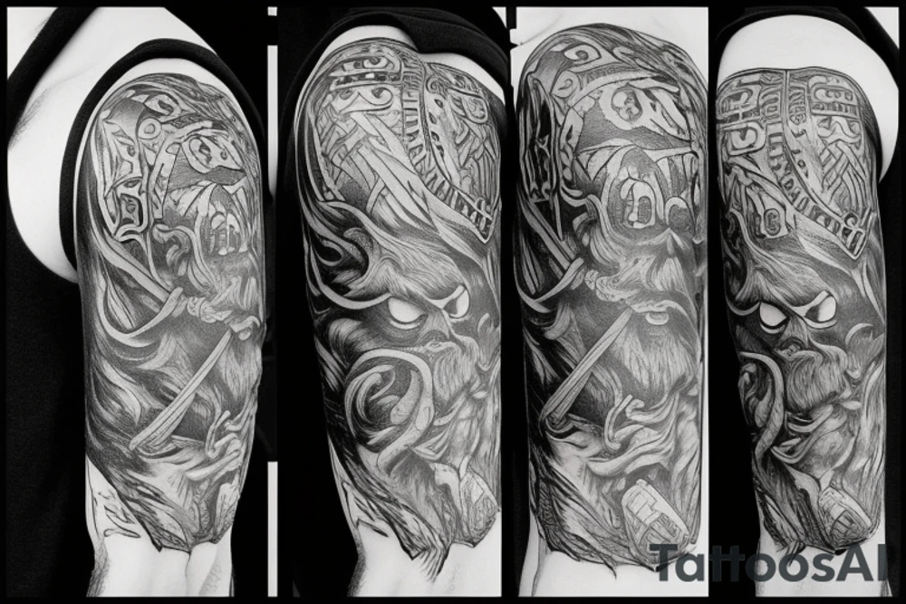 hand viking tattoo tattoo idea