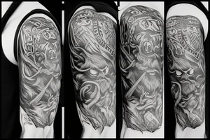 hand viking tattoo tattoo idea