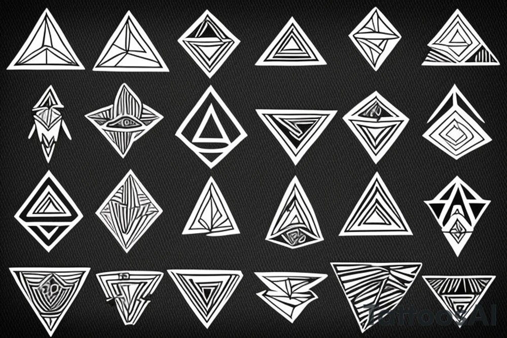 triangles tattoo idea