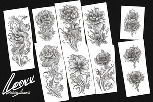 Flower art-nouvau tattoo idea