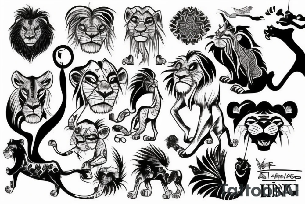 Lion king tattoo idea