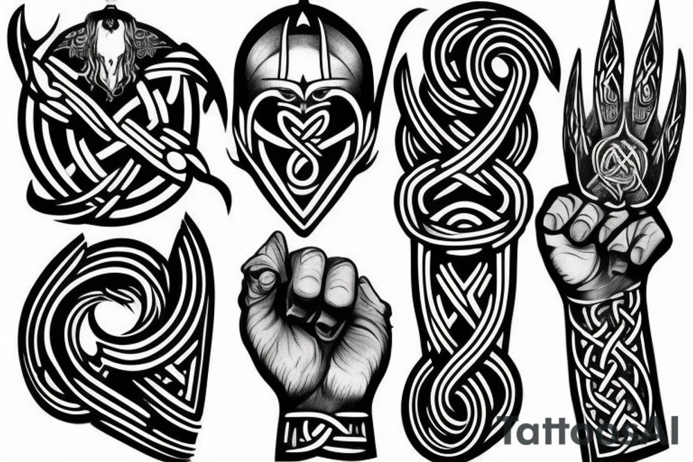 hand viking tattoo tattoo idea