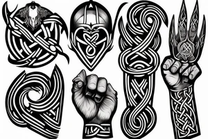 hand viking tattoo tattoo idea