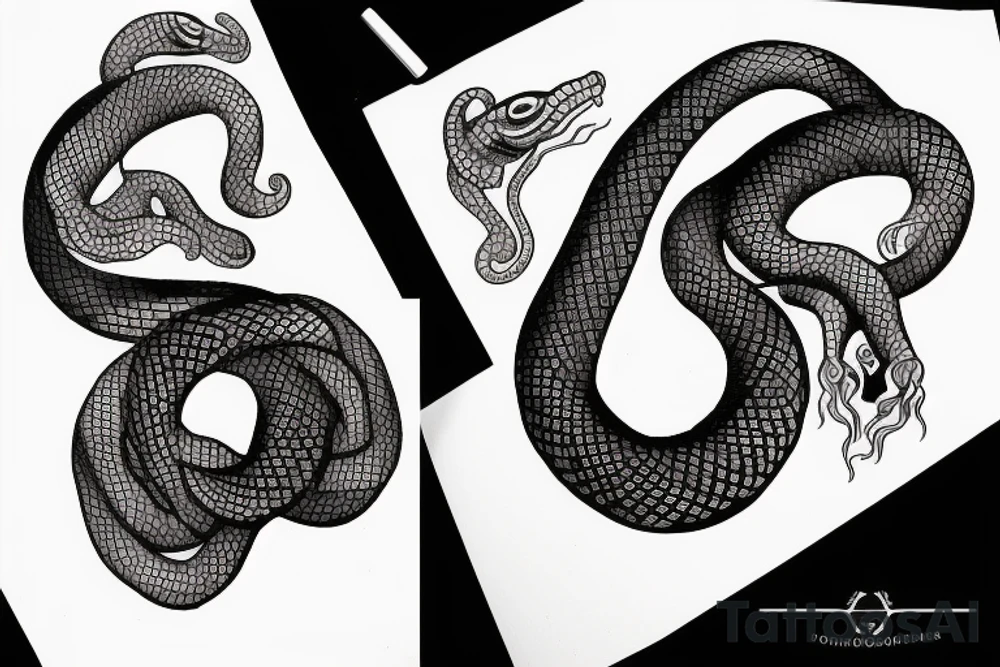 infinity snake tattoo idea