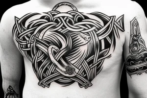 hand viking tattoo tattoo idea