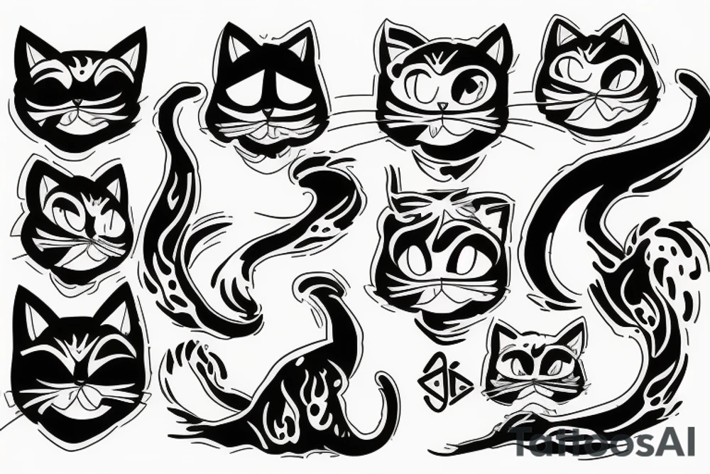 Angry cat tattoo idea