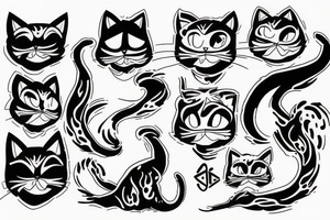 Angry cat tattoo idea
