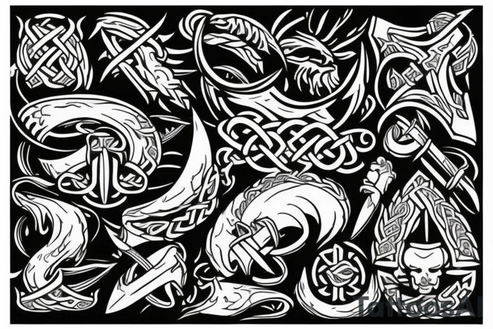 viking tattoo on hand tattoo idea