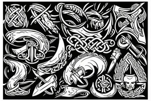 viking tattoo on hand tattoo idea
