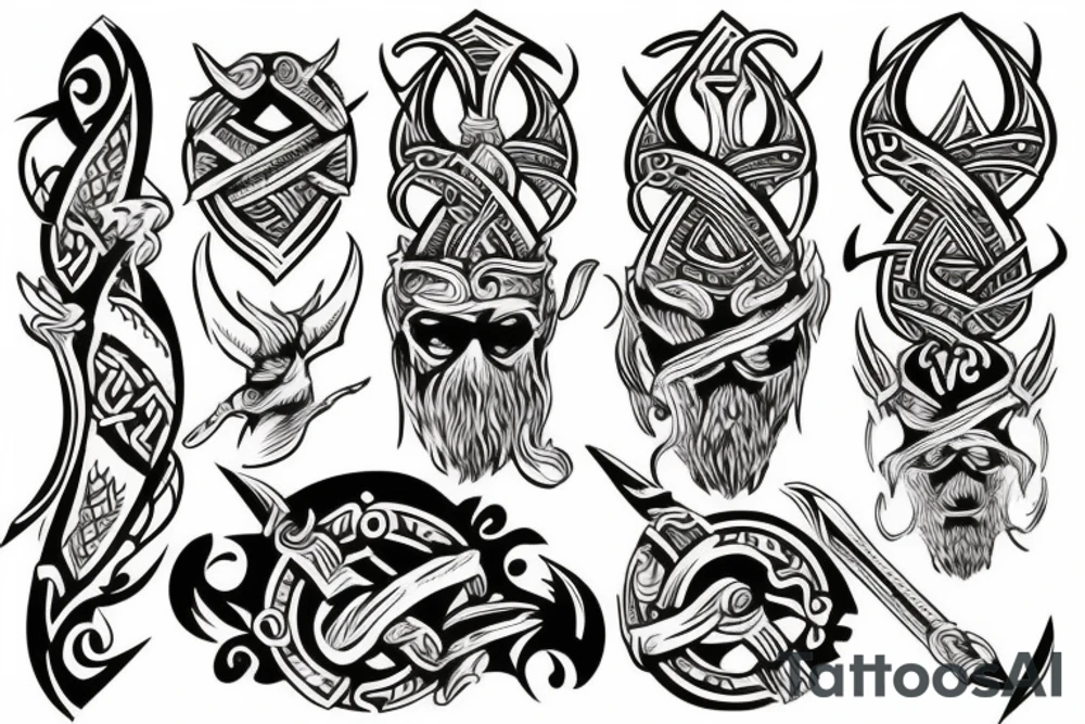 viking tattoo on hand tattoo idea