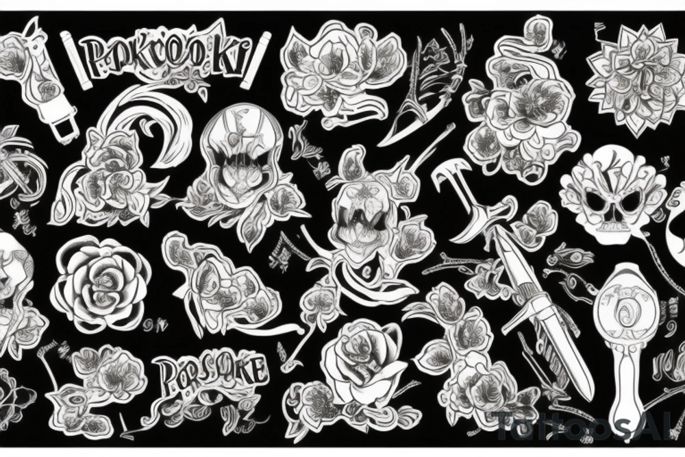 Японский дракон борется с карпом tattoo idea