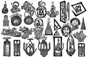 ancient Jewish paraphernalia tattoo idea