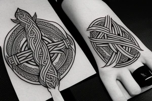 viking tattoo on hand tattoo idea