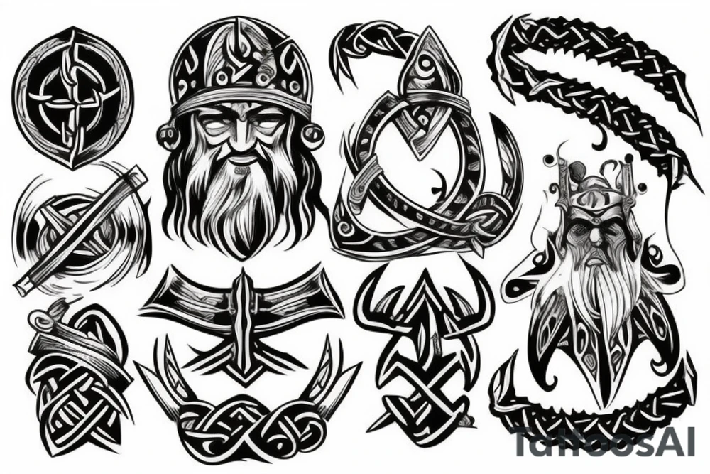 viking tattoo on hand tattoo idea