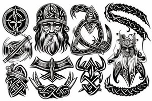 viking tattoo on hand tattoo idea