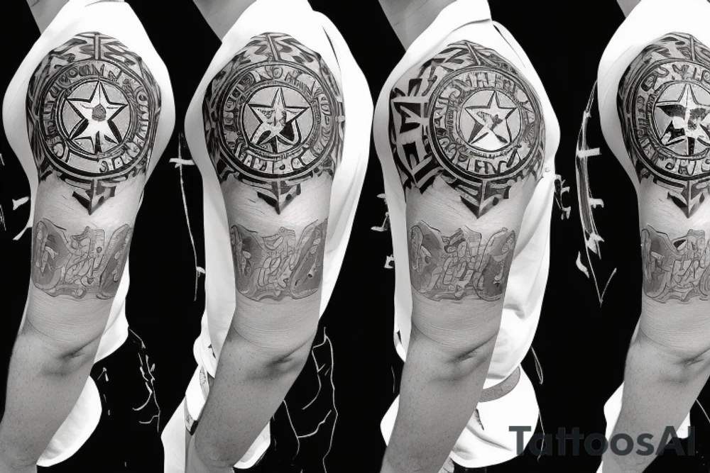 Army shield tattoo idea