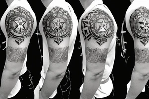 Army shield tattoo idea